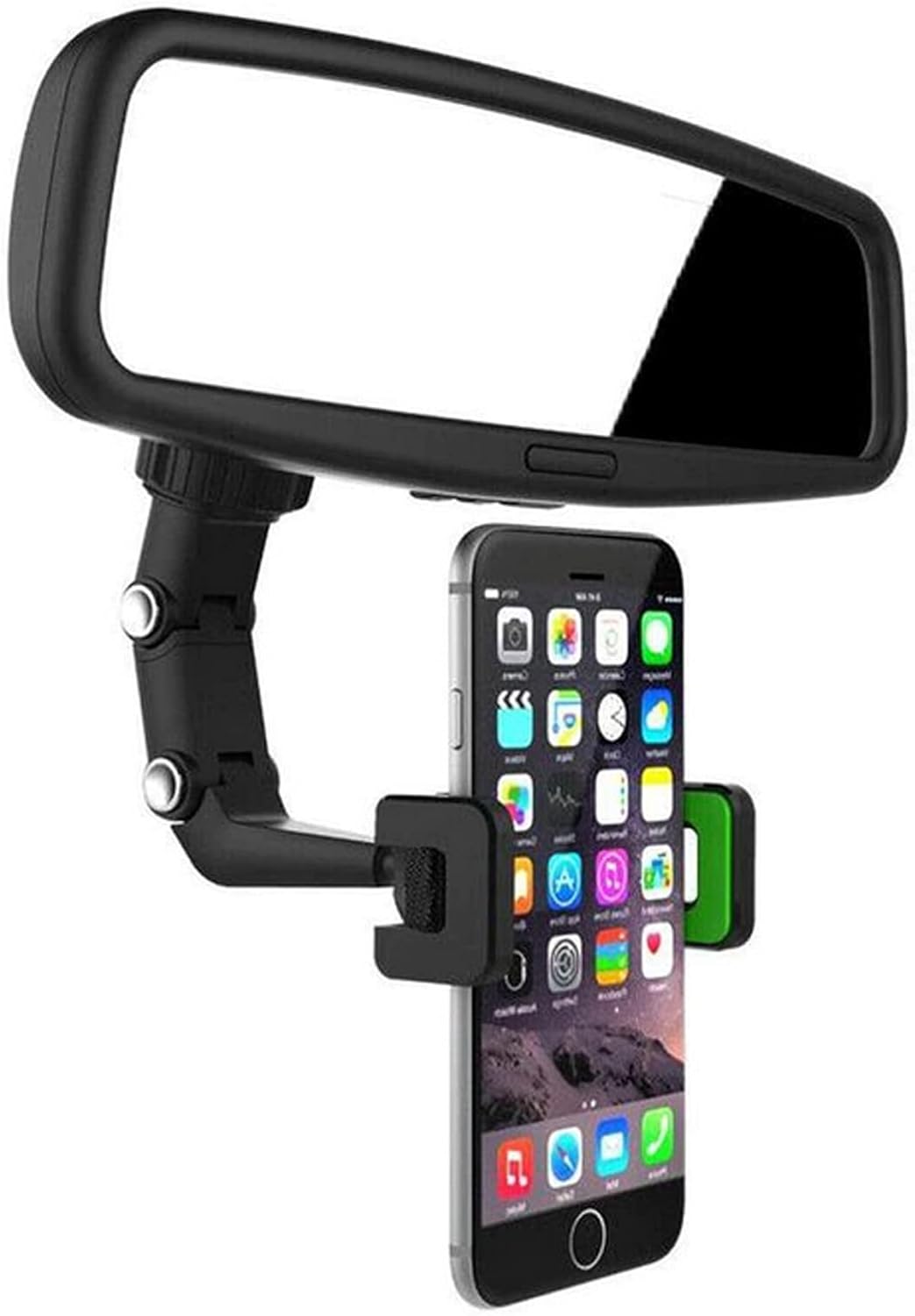 Soporte para teléfono para espejo retrovisor, giratorio de 360°