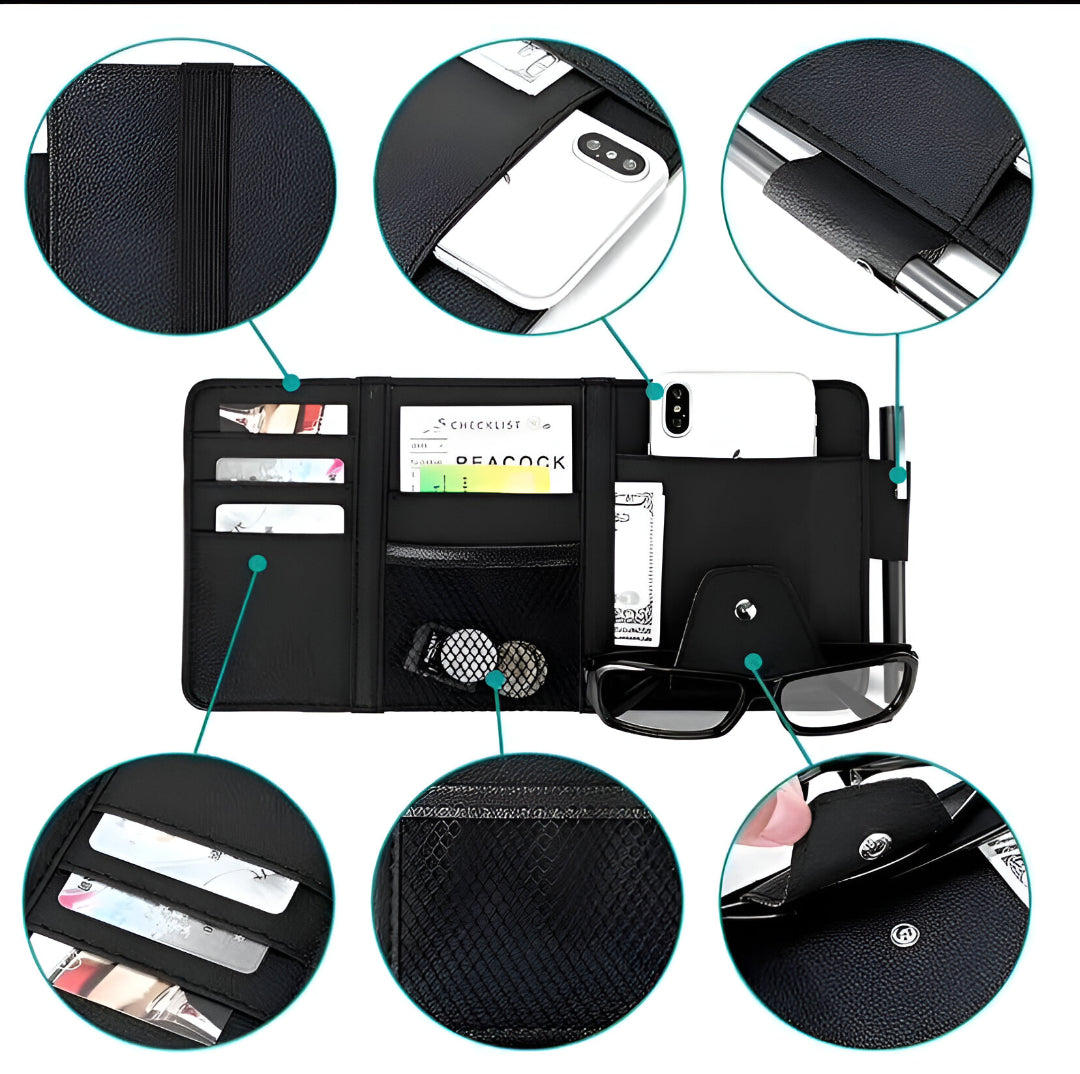 Organizador de visera de automóvil