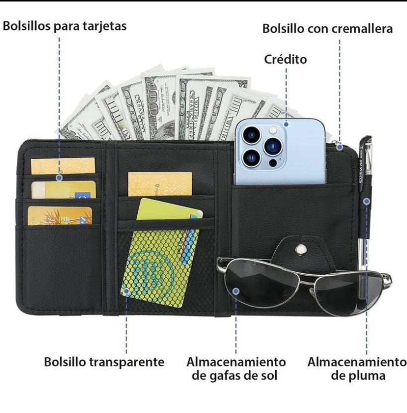 Organizador de visera de automóvil